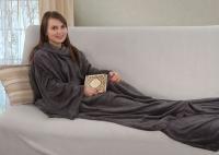 Плед коралфлис с рукавами 150*200 Графит