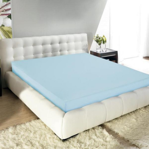 Простынь на резинке 200*200*20 Голубая