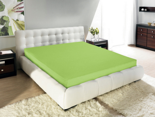 Простынь на резинке 180*200*20 Салатовый 140гр