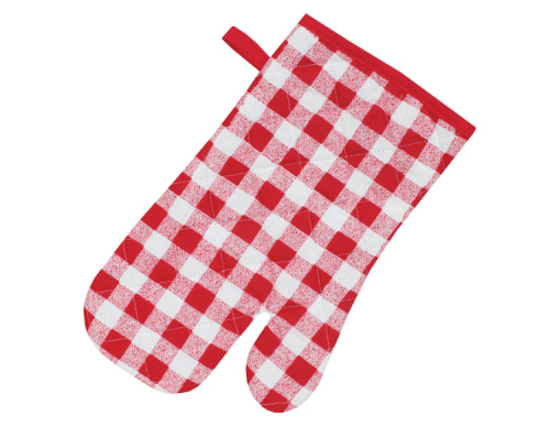 Варежка-прихватка Клетка красная