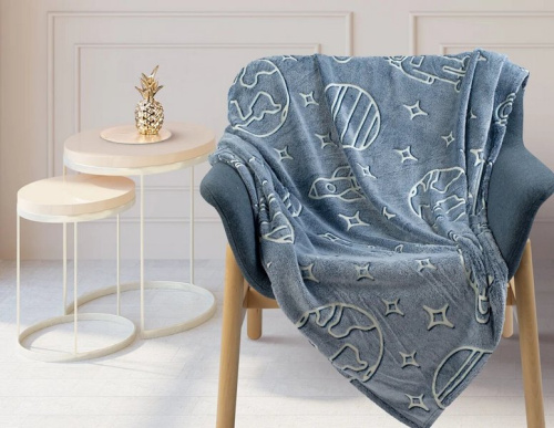 Покрывало (плед) Фланель жаккард 200*220 Планеты