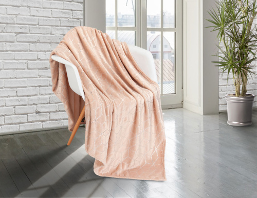 Плед Фланель  150*200  Пыльная роза