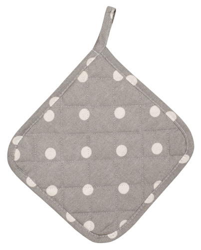 Прихватка 20х20 Горох Серый