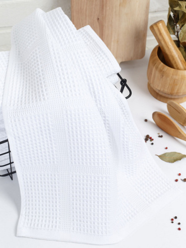 Полотенце вафельное 35x75 белый